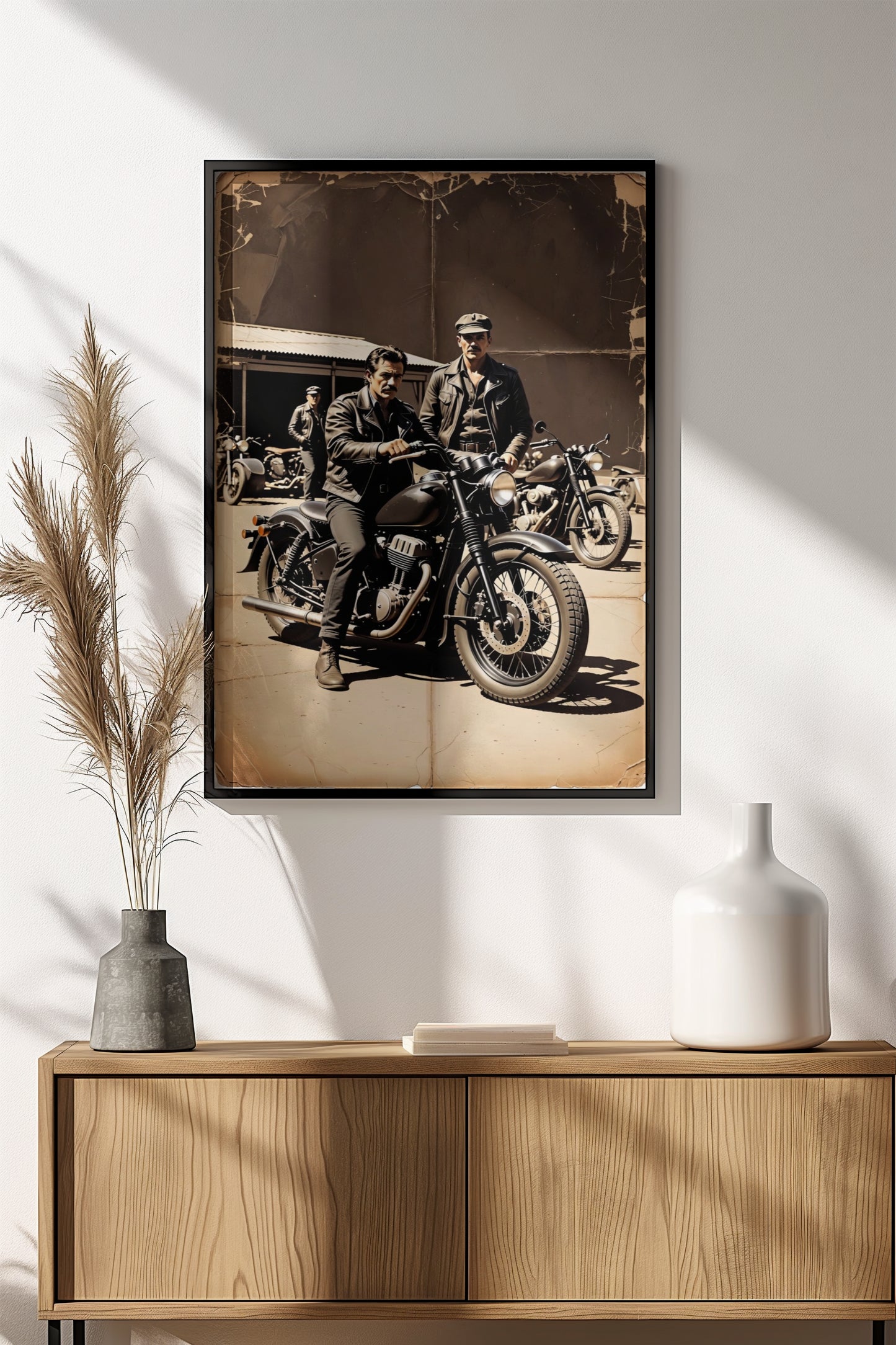 Retro Motorcycle Gang Poster - Vintage Biker Brotherhood Art