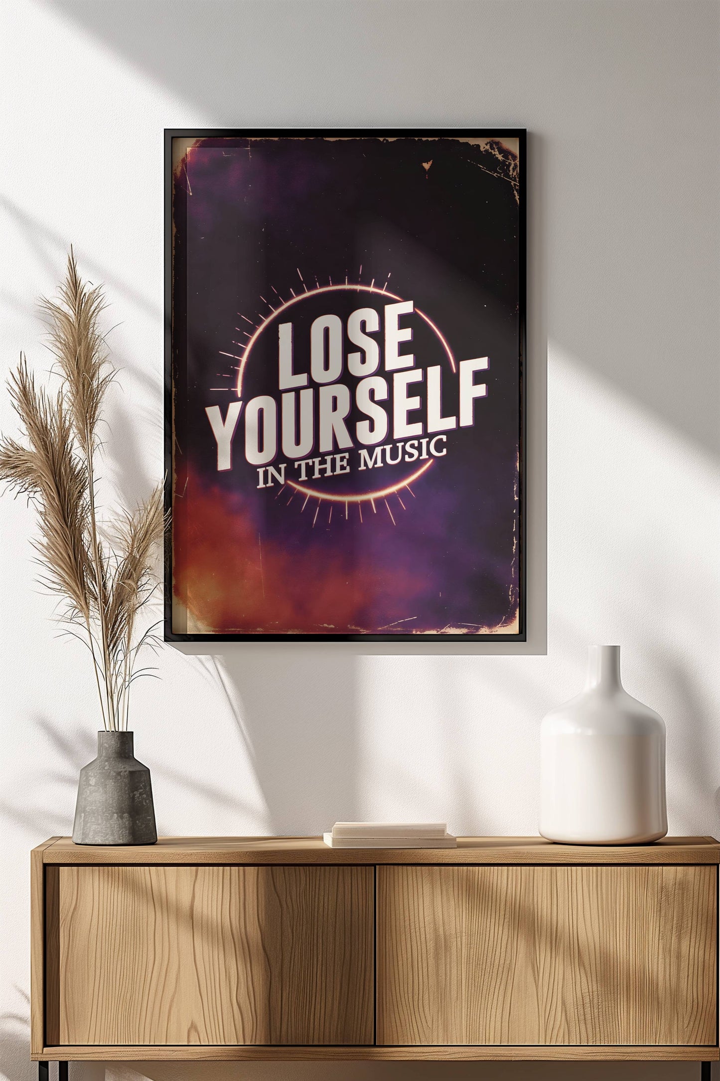 Lose Yourself In The Music Poster - Retro Flow Art