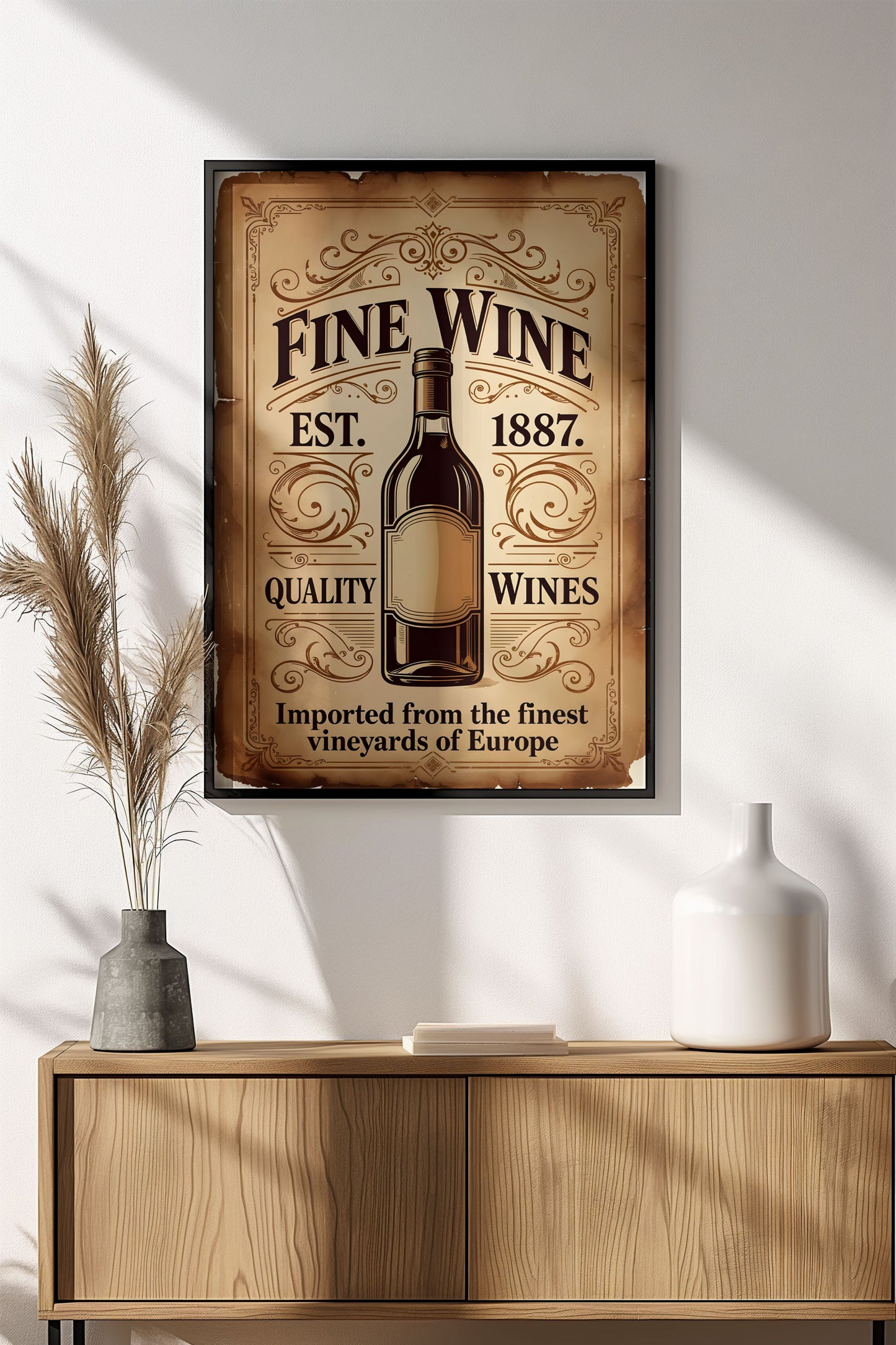 Fine Wine Imported Europe - Vintage Poster