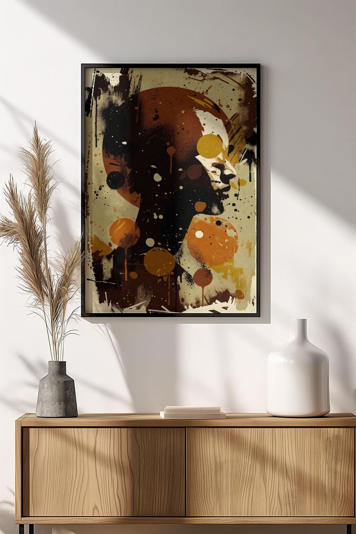 Abstract Skull Poster - Retro Dark Art