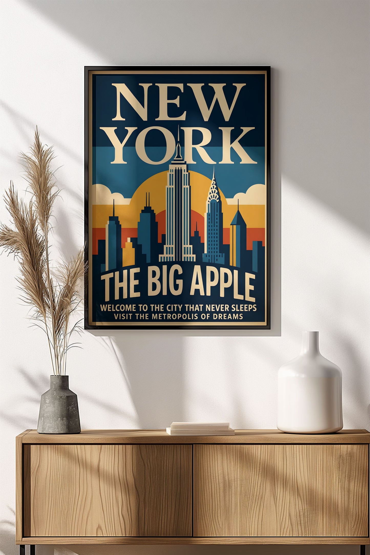 New York The Big Apple - Vintage Travel Poster