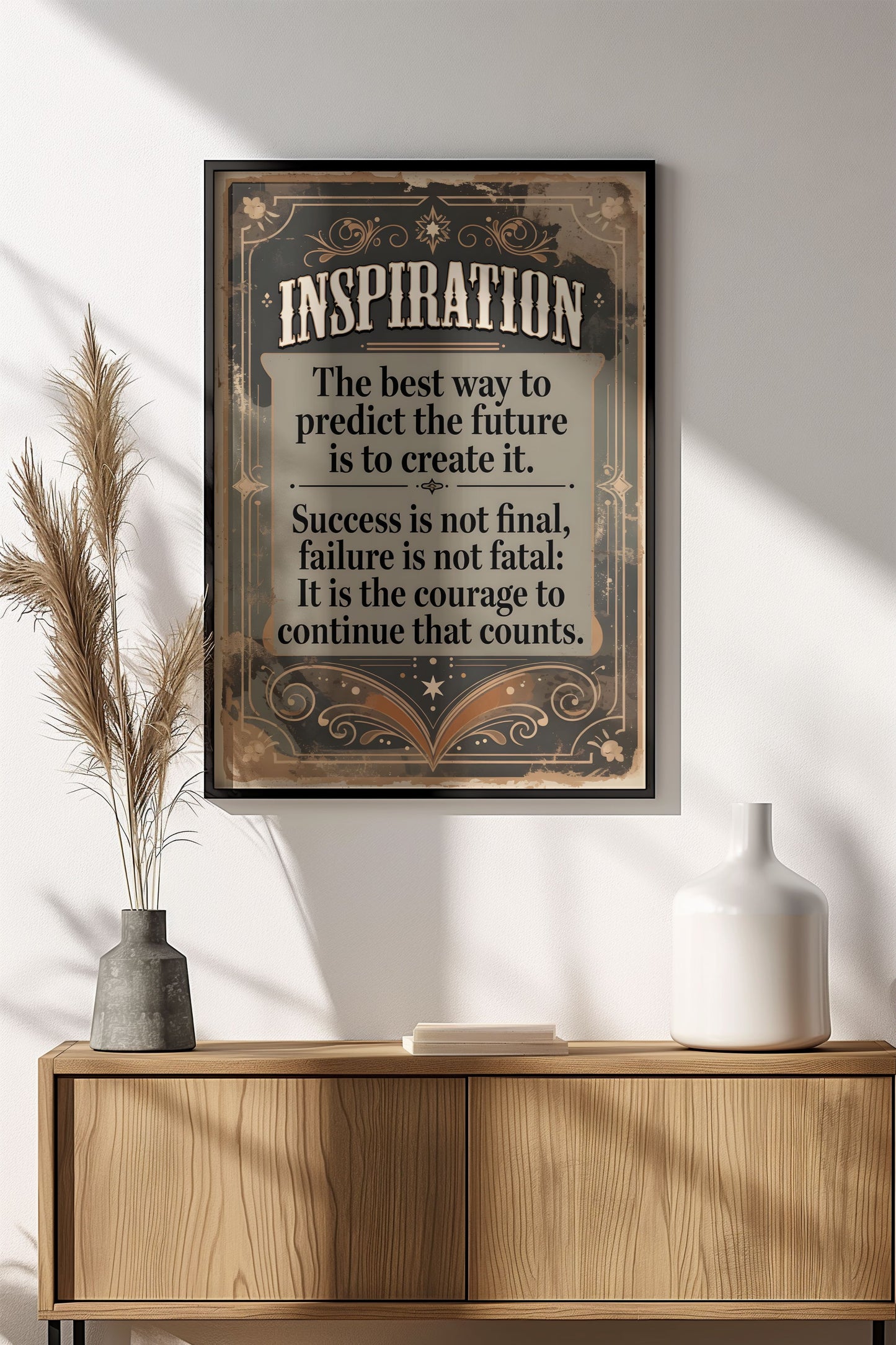 Inspiration Create Your Future - Vintage Motivational Poster