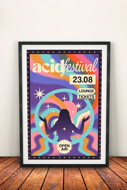 Festival Poster – Retro Party Art