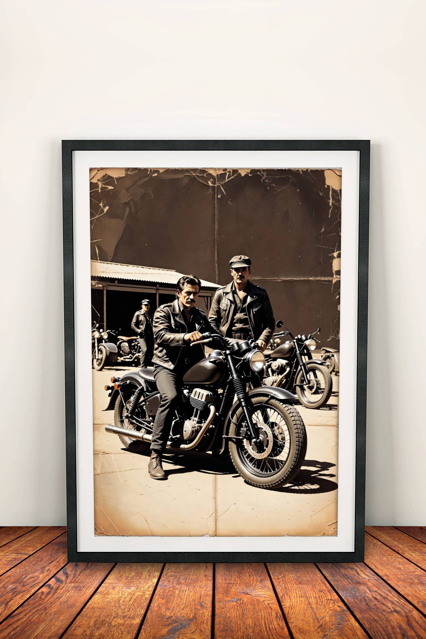 Retro Motorcycle Gang Poster - Vintage Biker Brotherhood Art