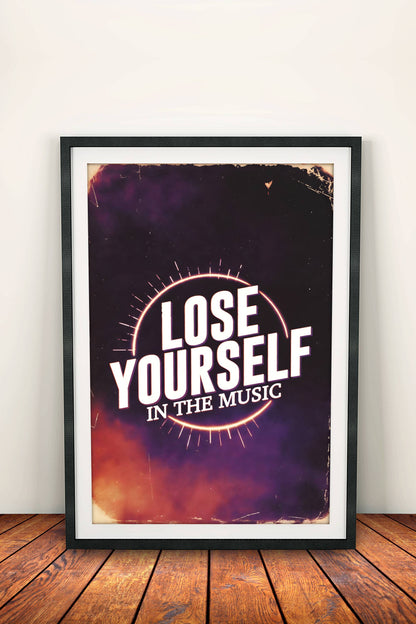 Lose Yourself In The Music Poster - Retro Flow Art