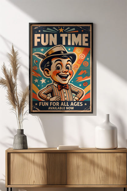 Fun Time Vintage Circus Poster