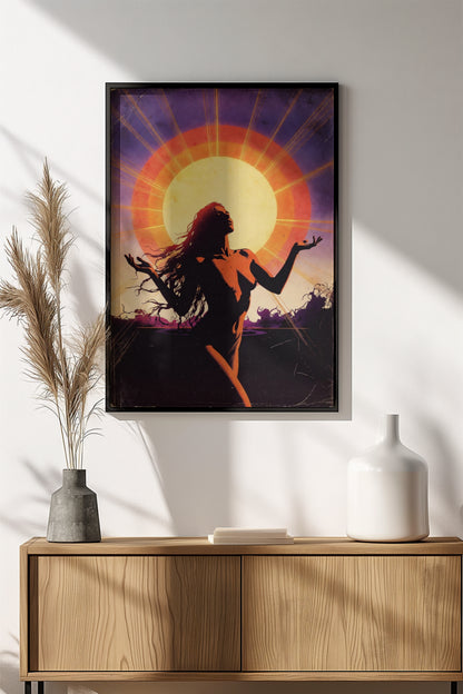 Sun Goddess Poster – Retro Freedom Art