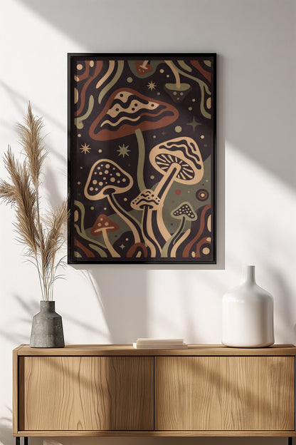 Nature Dream Poster - Retro Forest Art