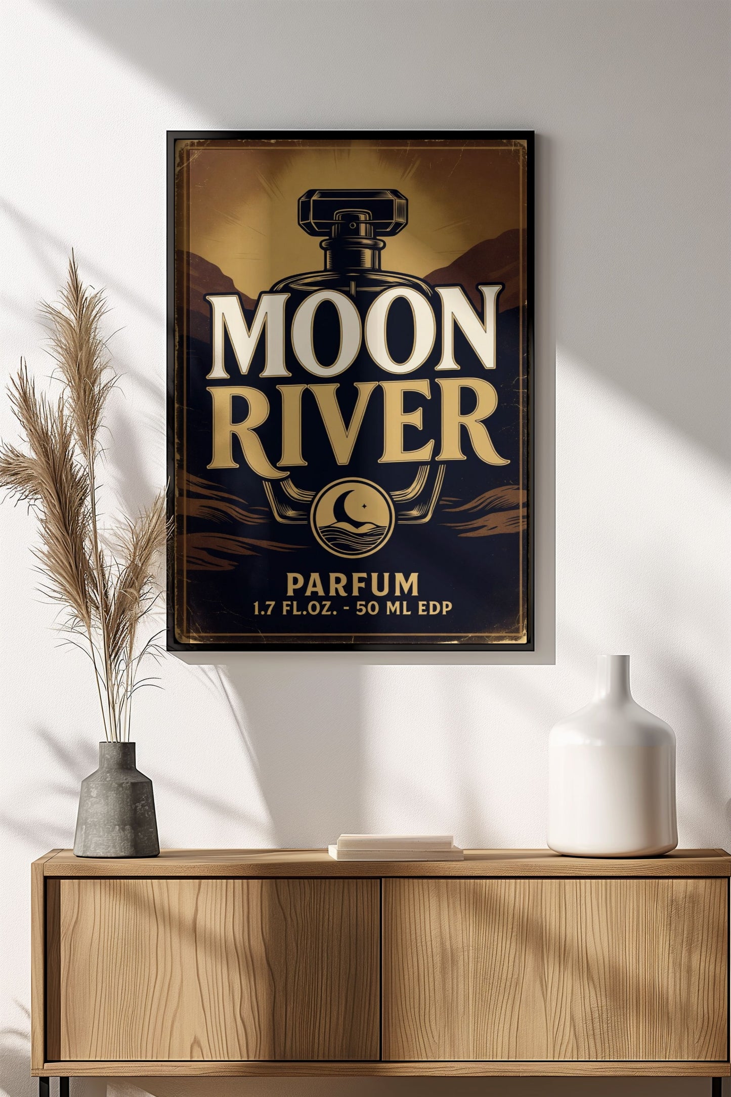Moon River Parfum - Retro Vintage Perfume Poster
