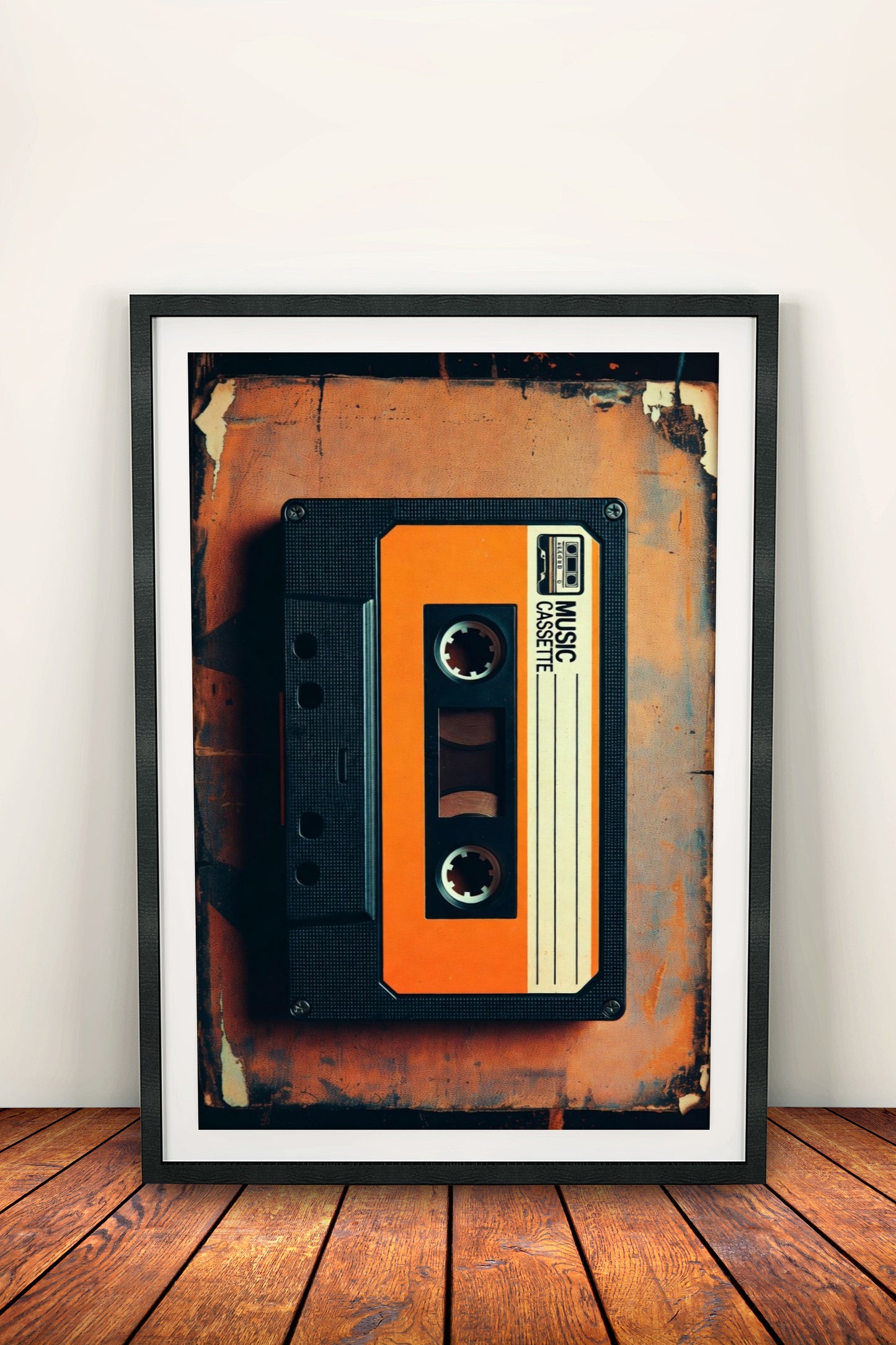 Retro Cassette Music Poster - Vintage 80s Mixtape Art