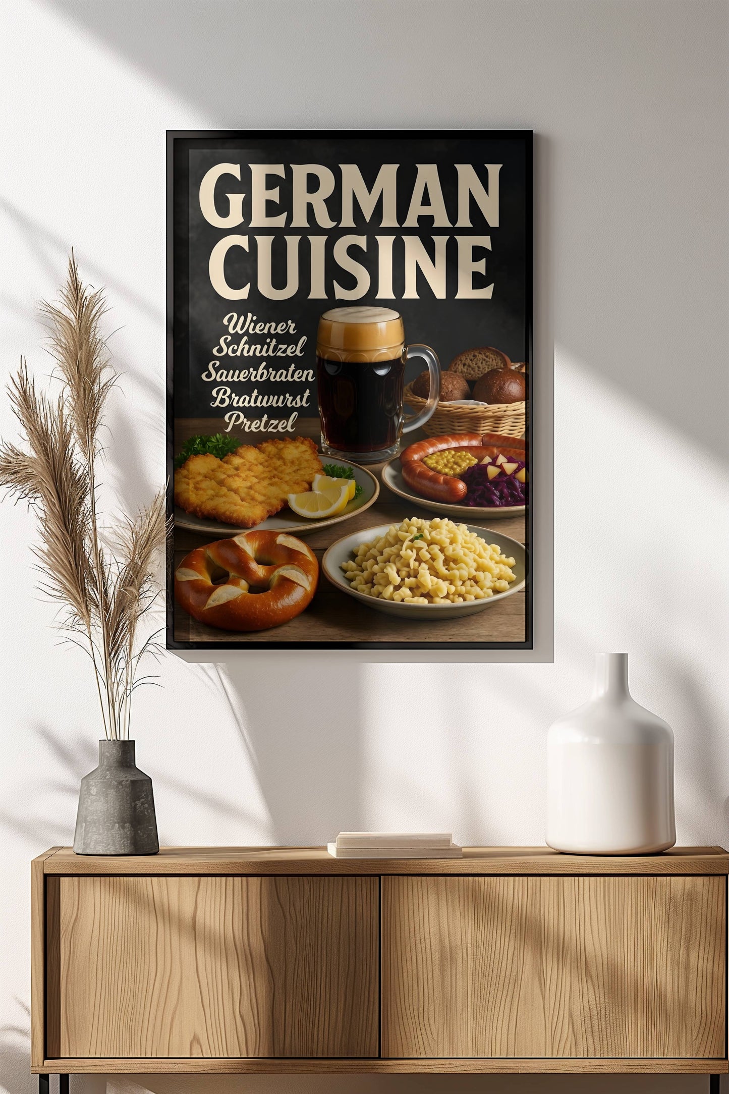 German Cuisine Poster – Retro Traditional Food Art