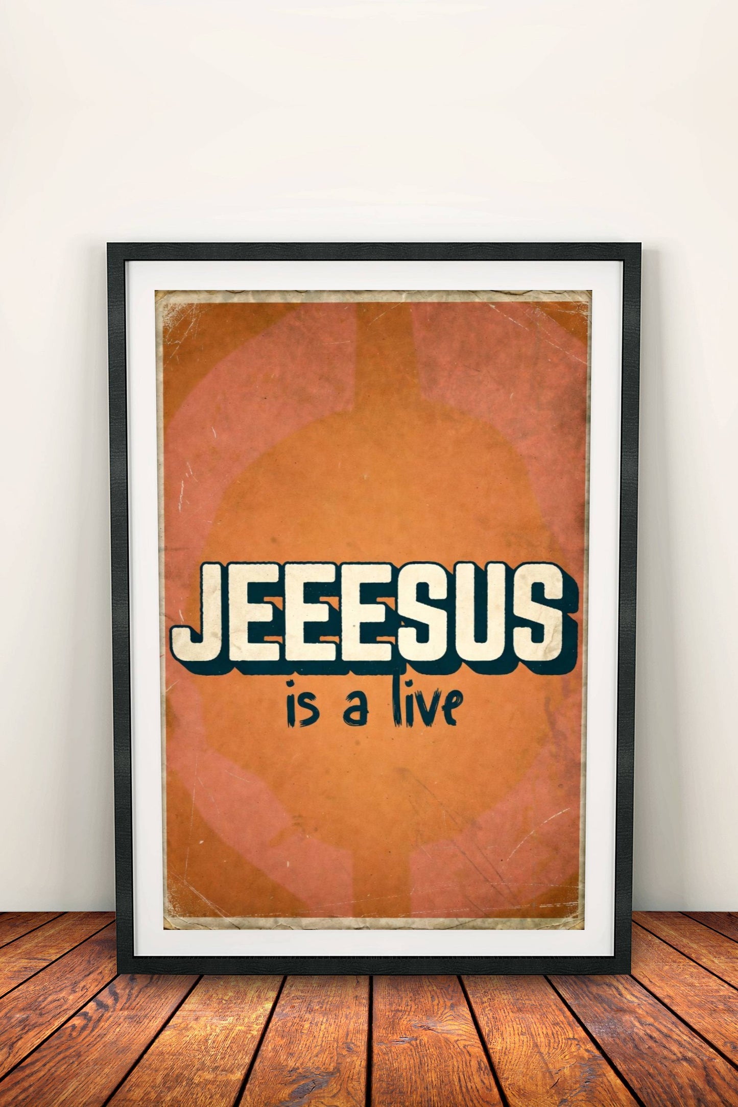 Jesus Is Alive Poster - Retro Spiritual Faith Art