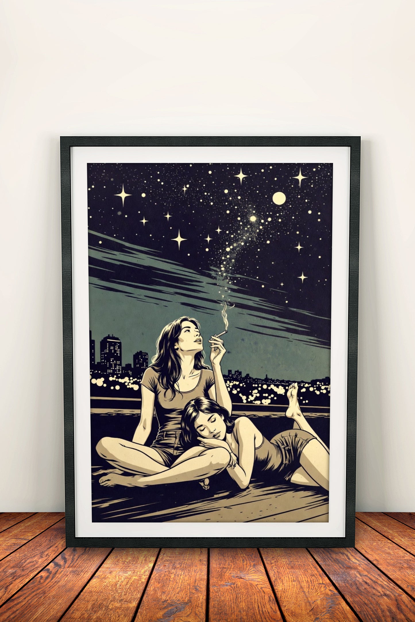 Midnight Dreams Poster – Retro Night Vibes Art
