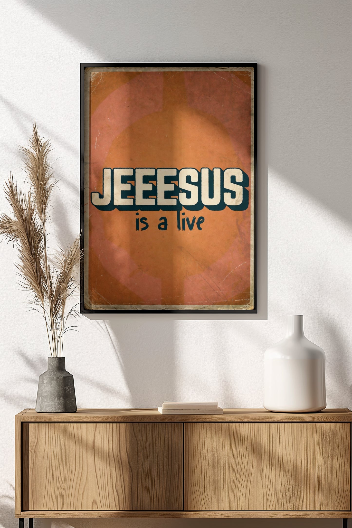 Jesus Is Alive Poster - Retro Spiritual Faith Art