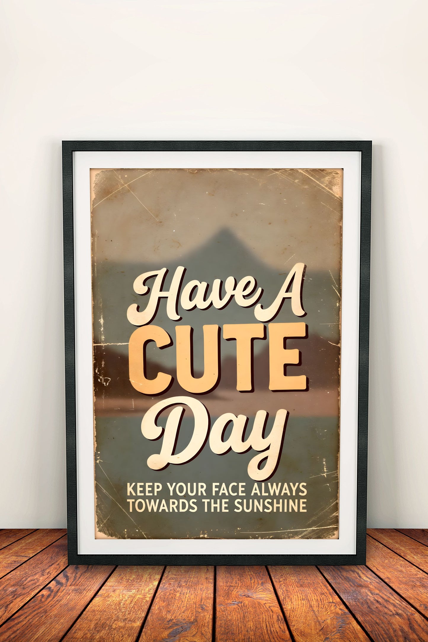 Have a Cute Day Poster – Retro Sunshine Smile Art