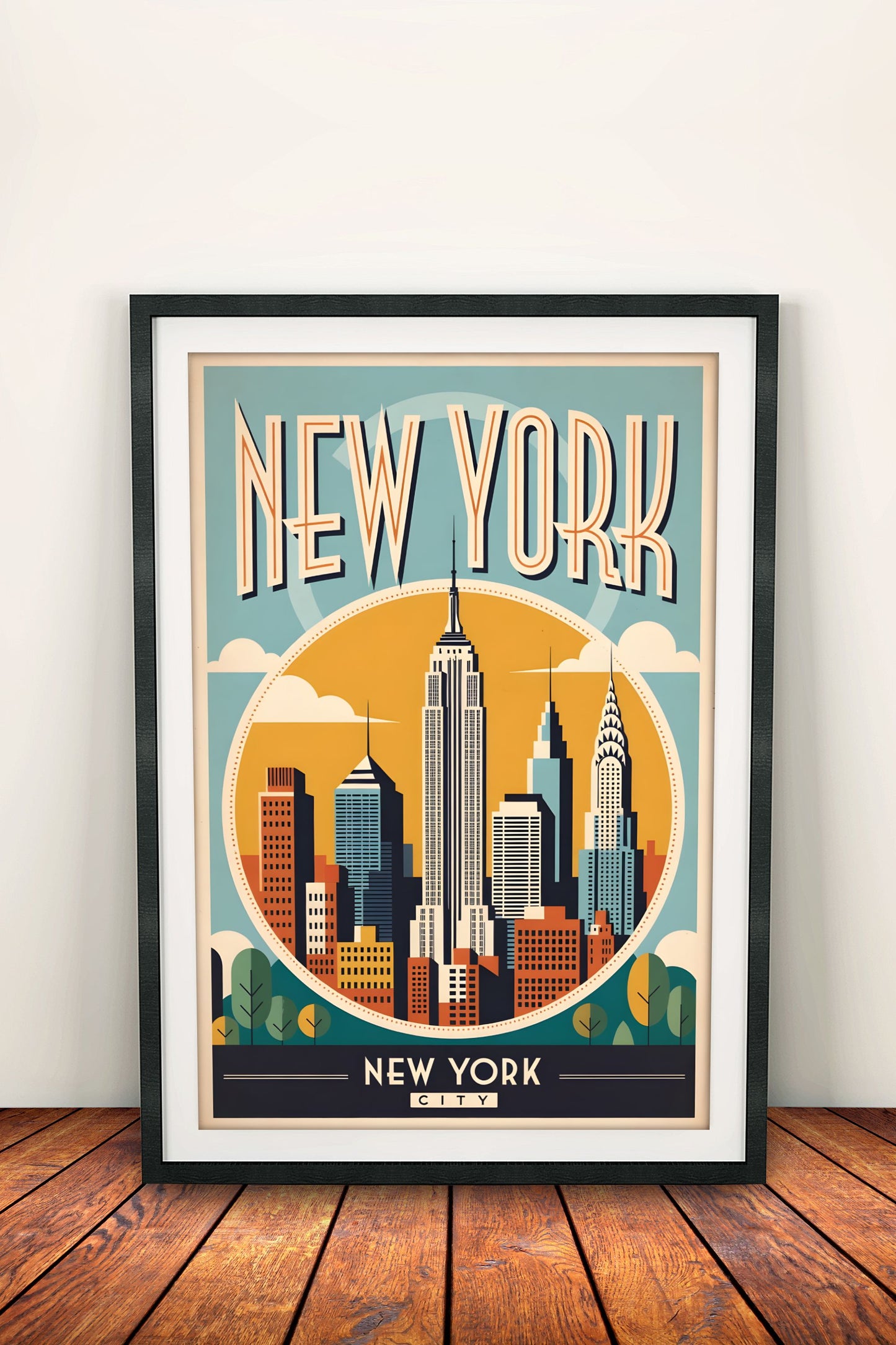 New York City Vintage Travel Poster