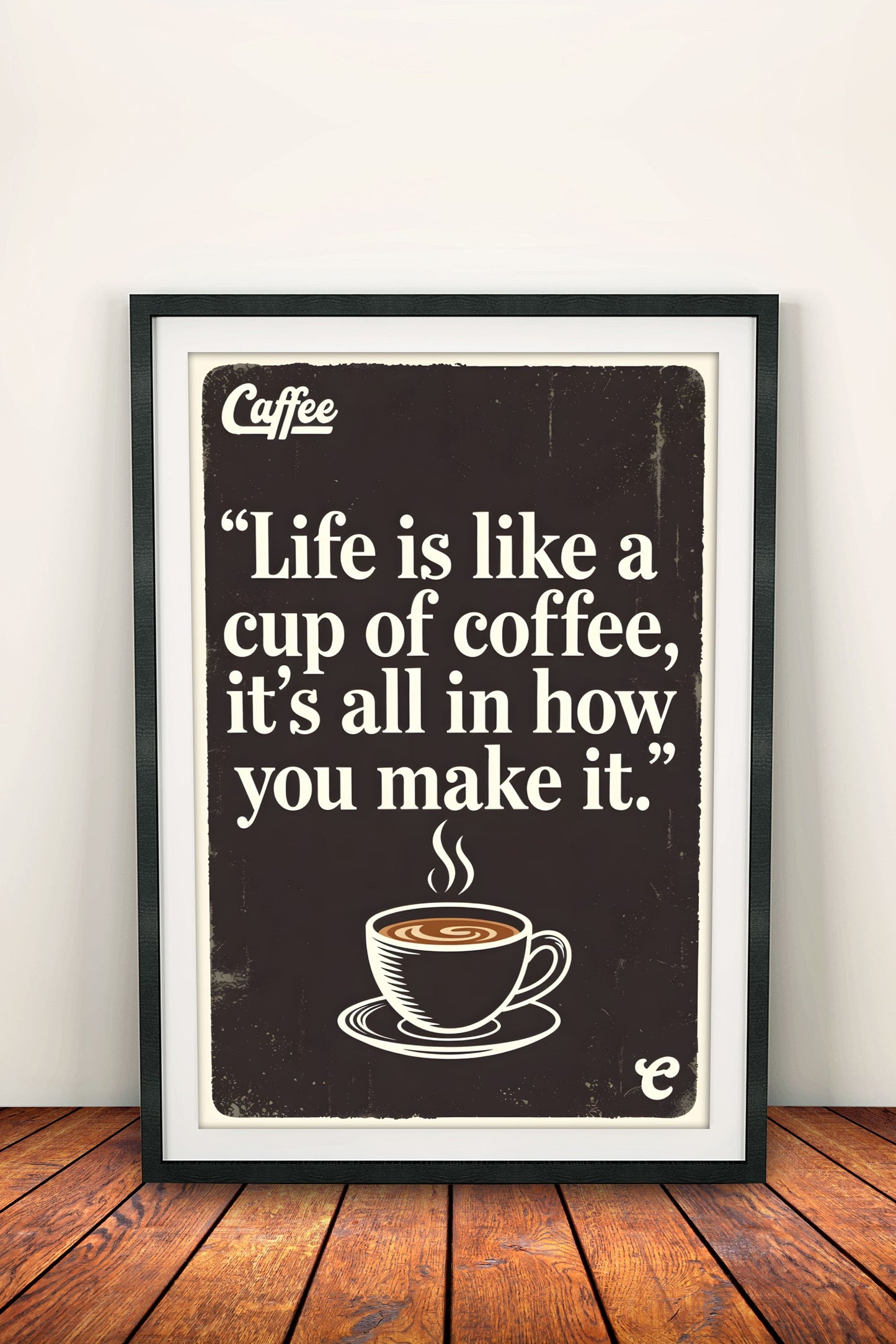 Coffee Life Quote - Vintage Poster