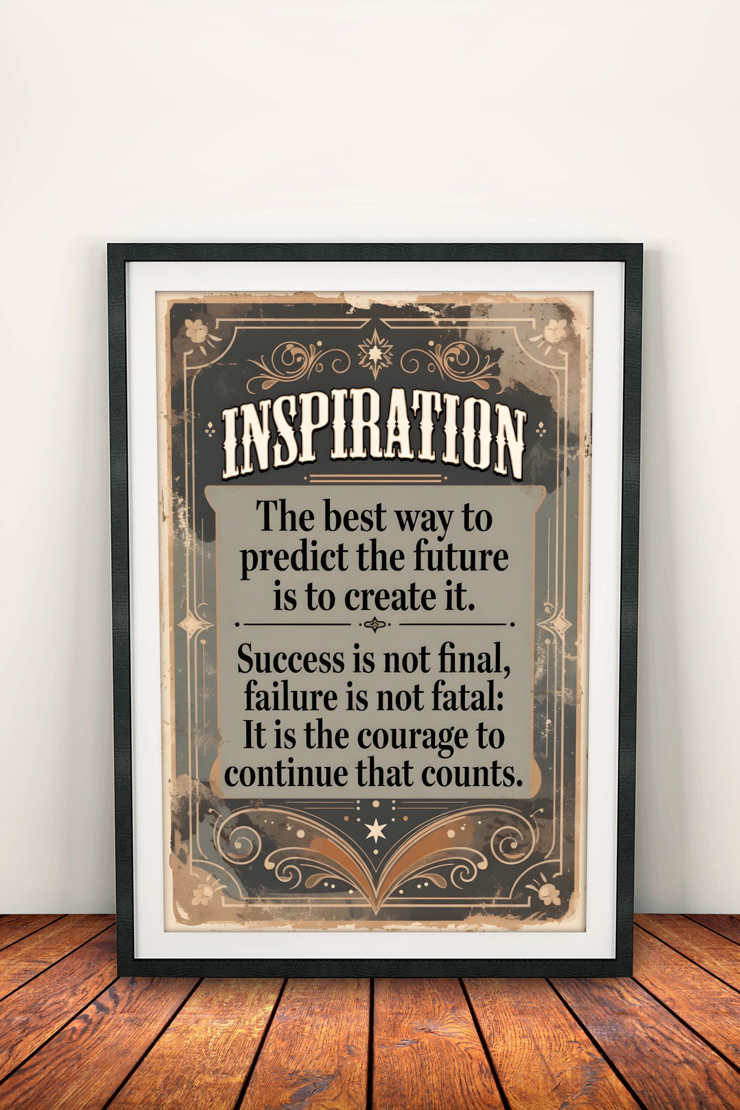Inspiration Create Your Future - Vintage Motivational Poster